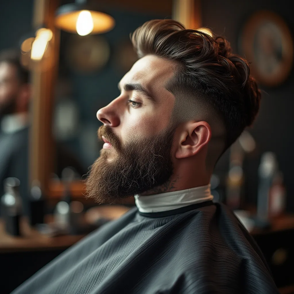 Clientes satisfechos en la barbería